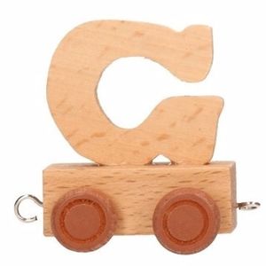 Houten letter treintje G   -