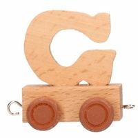 Houten letter treintje G   -