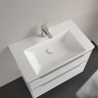 Wastafel Villeroy & Boch Subway 3.0 Met CeramicPlus 1 Kraangat Zonder Overloop 80x47x16.5 cm Wit Alpin - thumbnail