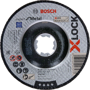 Bosch Accessoires X-LOCK Slijpschijf Expert for Metal 125x2.5x22.23mm, gebogen - 25 stuk(s) - 2608619257