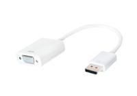 LogiLink CV0059B Adapter [1x DisplayPort stekker - 1x VGA-bus] Wit 15.00 cm