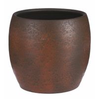 Mica Decorations Bloempot/plantenpot - roest/terracotta bruin - voor kamerplant - H26 x D28 cm