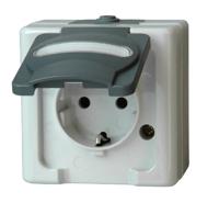 Kopp 103356006 contactdoos met deksel, grijs