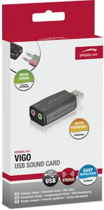 SpeedLink Vigo Microfoonontvanger Hoofdtelefoon (3.5 mm jackplug), Microfoon (3.5 mm jackplug) Zwart