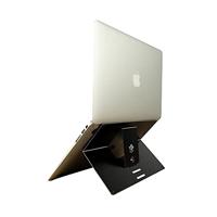 R-Go Riser Attachable Laptopstandaard, Ergonomische aanvulling op uw laptop, Compatibel voor laptop (10-22 inch), Opvouwbare en ultradun, Alunimium, Zwart