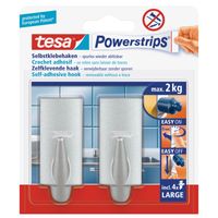 2x Tesa Powerstrips chroom haken large trend klusbenodigdheden