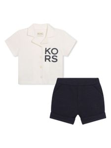 Michael Kors Kids ensemble haut-short à logo imprimé - Bleu