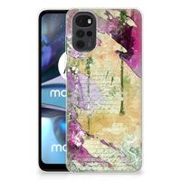 Hoesje maken Motorola Moto G22 Letter Painting