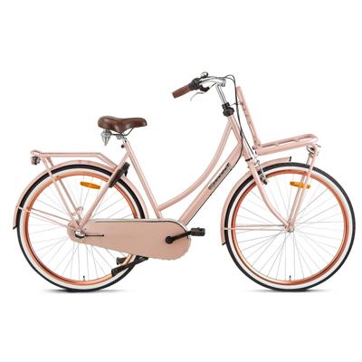 Popal Transportfiets Dames Daily Dutch Basic+ 28 Inch 57 Cm Dames 3v Terugtraprem Zalmroze