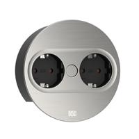 BACHMANN Twist 2 2xCEE7/3 2,0 m AEH roestvrijstalen look rond