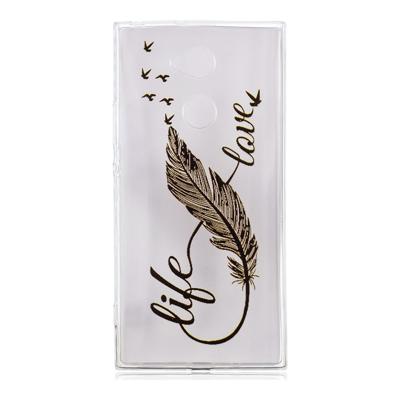Shop4 - Sony Xperia XA2 Ultra Hoesje - Zachte Back Case Feather to Birds Transparant