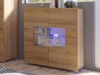 Commode CABALINA 2 deuren gouden eik zonder led - thumbnail