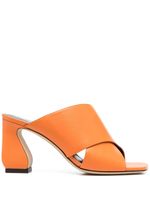 Si Rossi mules en cuir 80 mm - Orange - thumbnail