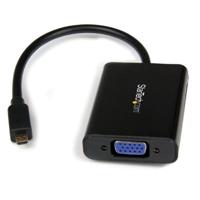 StarTech.com Micro HDMI naar VGA-converter met audio, Micro HD naar VGA-adapter 1080p, 1920x1080 en 2-kanaals audio, stekker/bus