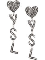 Saint Laurent boucles d'oreilles à logo - Argent