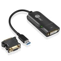 SIIG USB 3.0 naar DVI-videoadapter met DVI-naar-VGA-adapter | Snelle en eenvoudige installatie | 1080p of 2048x1152 resolutie | DisplayLink Manager-compatibel, ondersteunt Windows 11, 10, Mac M1 en M2