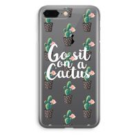 Cactus quote: iPhone 8 Plus Transparant Hoesje