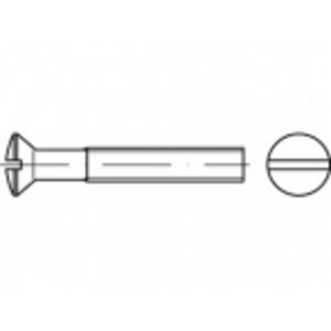 TOOLCRAFT TO-5452785 Bolverzonken schroeven M6 60 mm Sleuf Messing 100 stuk(s)