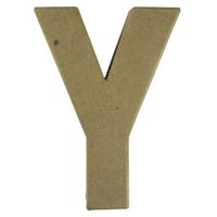 Papier mache letter Y