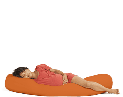 Terapy - Toby Zwangerschapskussen - Oranje - 160cm x 25cm x 25cm - Katoen