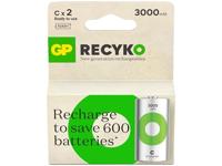GP Batteries ReCyko 3000 C accu Ni-Mh 1,2 volt, 2-delige kaart