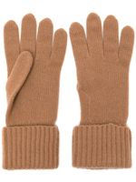 N.Peal gants nervurés en cachemire biologique - Marron