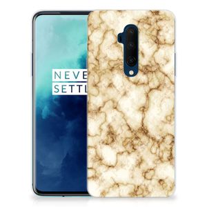 OnePlus 7T Pro TPU Siliconen Hoesje Marmer Goud