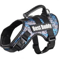 Hondentuig Best Buddy Uranus Blauw M 60 - 80 cm x 38 mm Flamingo Blauw