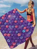 Summer Mermaid Beach Towel Printed Sunscreen Shawl Bath Towel