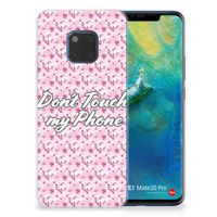 Huawei Mate 20 Pro Silicone-hoesje Flowers Pink DTMP - thumbnail