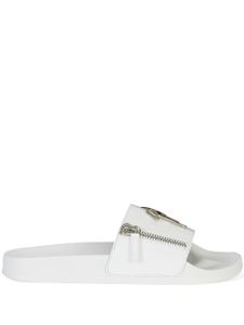 Giuseppe Zanotti claquettes Brett Zip - Blanc