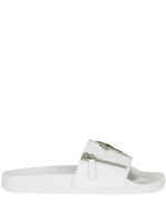 Giuseppe Zanotti claquettes Brett Zip - Blanc