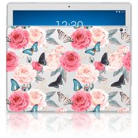 Lenovo Tab P10 Siliconen Hoesje Butterfly Roses