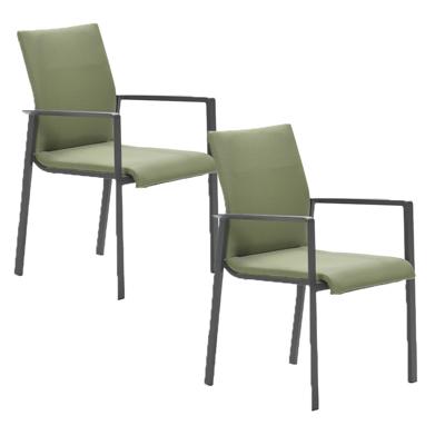 Garden Impressions Cotorra tuinstoel mos groen - 2 stuks