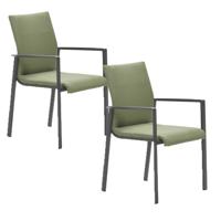 Garden Impressions Cotorra tuinstoel mos groen - 2 stuks