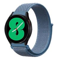 By Qubix - Compatible met Garmin Venu 2 / Garmin Venu 3 - Sport Loop nylon bandje - Denim blauw - Compatible Garmin bandje - Bandbreedte: 22mm