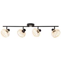 Brilliant Houten plafondlamp Norah 4-lichts 99740/76