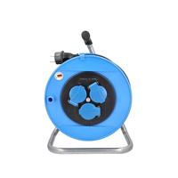 as - Schwabe Baustellen-Kabeltrommel 40m H07RN-F 3G1,5 mit Schutzkontaktstecker, 3x Schutzkontaktsteckdosen mit Sicherheitsklappdeckeln 230V, 16A, max3500W, Made in Germany, IP44, 11108