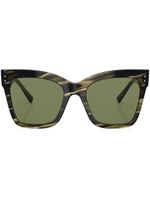 Giorgio Armani lunettes de soleil carrées à logo imprimé - Vert