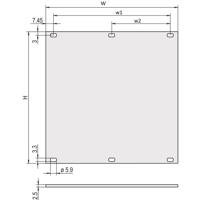 Schroff 30818598 Frontpaneel 2 stuk(s) - thumbnail