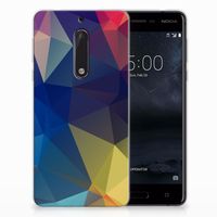 Nokia 5 TPU Hoesje Polygon Dark - thumbnail