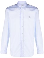 Lacoste chemise en coton à patch logo - Bleu - thumbnail