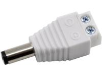 Conrad Components DC14-M-WT Laagspannings-connector Stekker, recht 5.5 mm 2.1 mm 1 stuk(s)