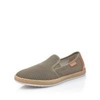 Rieker Herenslippers B5276, heren slip-on, groen 54, 43 EU
