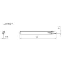 Weller 4SPI15211-1 Soldeerpunt Beitelvorm Grootte soldeerpunt 2 mm Inhoud: 1 stuk(s)