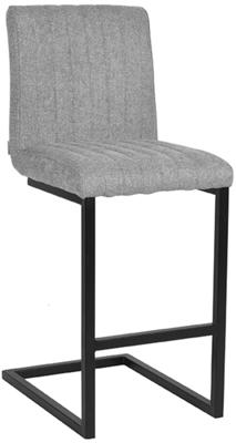 LABEL51 Barkruk 'Milo' Stof, kleur Grijs (zithoogte 66cm)