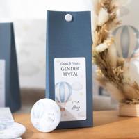 Snoepzakjes blauw vierkant set van 12