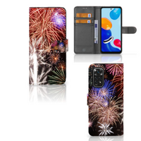 Xiaomi Redmi Note 11/11S Wallet Case met Pasjes Vuurwerk - thumbnail