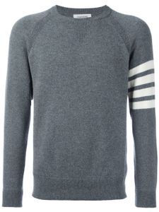 Thom Browne pull en cachemire à 4 bandes signature - Gris