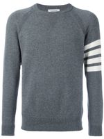 Thom Browne pull en cachemire à 4 bandes signature - Gris